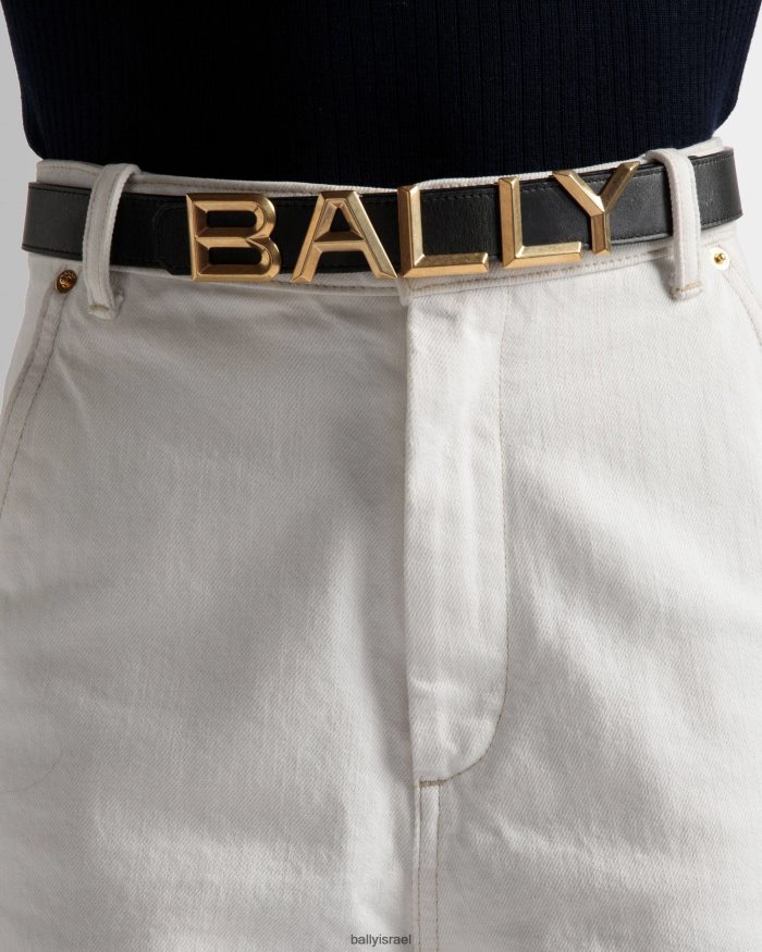 שָׁחוֹר Bally חגורה הפיכה של logomania 25 מ