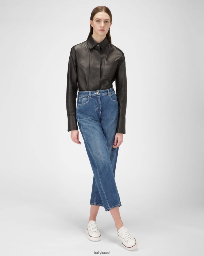 לבן Bally נעלי ספורט מעור maily נשים הַנעָלָה AS12D60