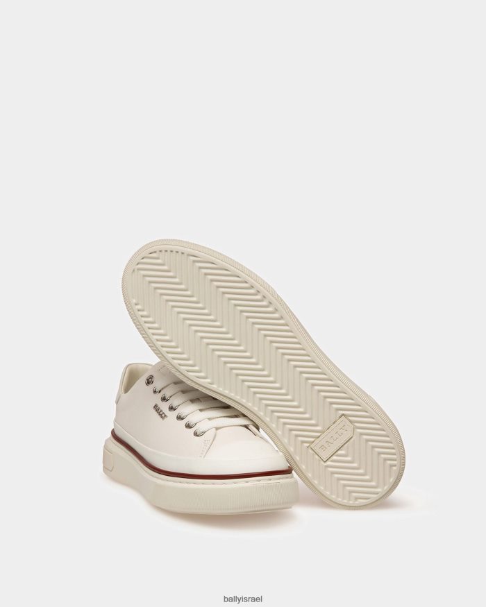 לבן Bally נעלי ספורט מעור maily נשים הַנעָלָה AS12D60