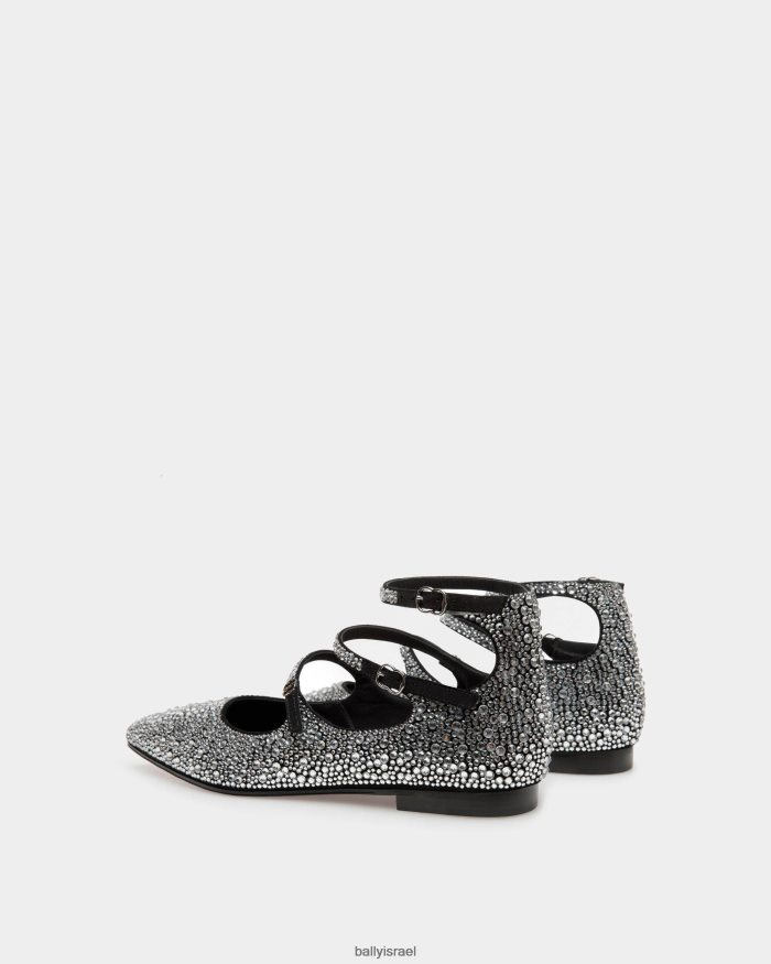 שָׁחוֹר Bally marilou שטוח משאבות עור נשים הַנעָלָה AS12D585