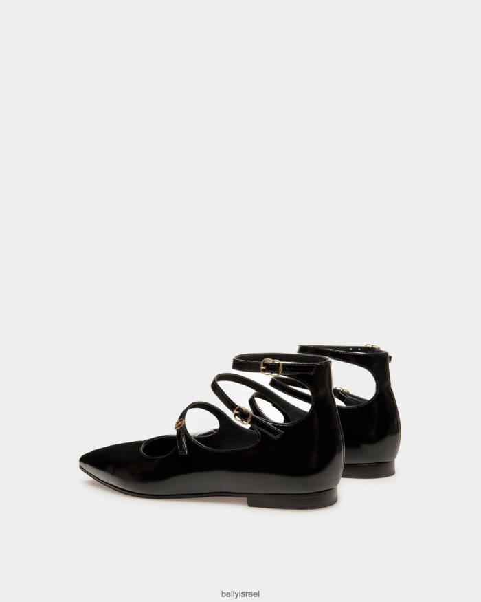 שָׁחוֹר Bally marilou שטוח משאבות עור נשים הַנעָלָה AS12D586