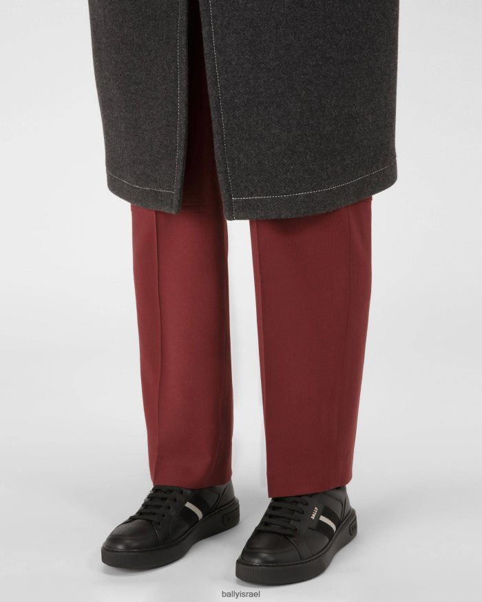 שָׁחוֹר Bally נעלי ספורט מעור moony גברים הַנעָלָה AS12D186