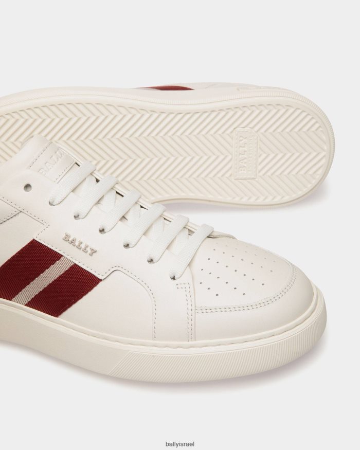 לבן Bally נעלי ספורט מעור moony גברים הַנעָלָה AS12D200