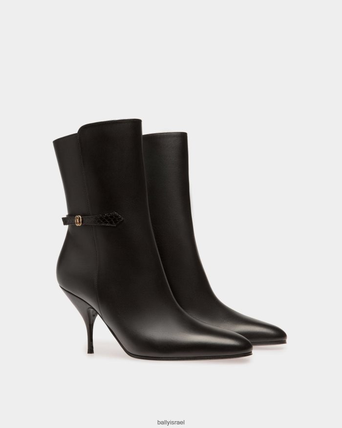 שָׁחוֹר Bally מגפי odeya עור נשים הַנעָלָה AS12D592