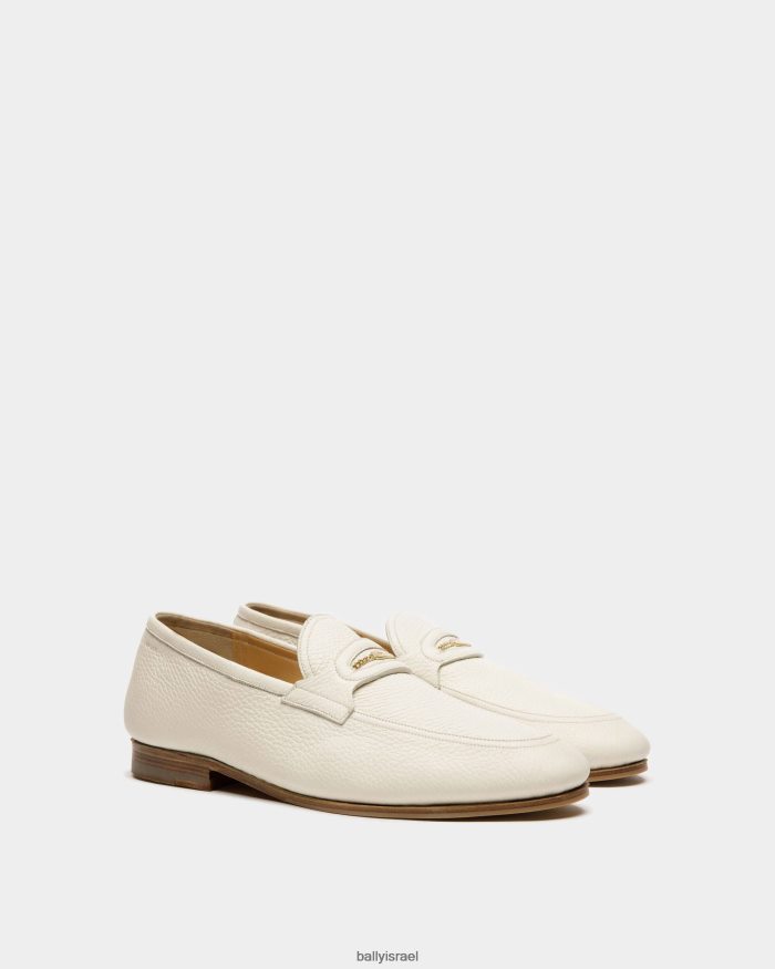 לבן Bally pesek loafers עור גברים הַנעָלָה AS12D464