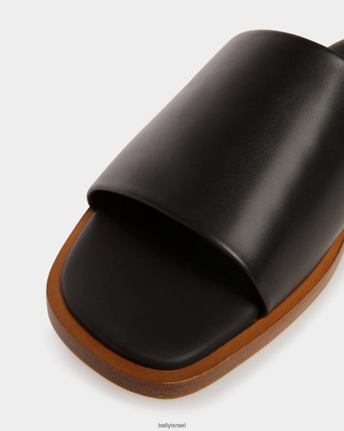 שָׁחוֹר Bally סנדלי עור sabian גברים הַנעָלָה AS12D906