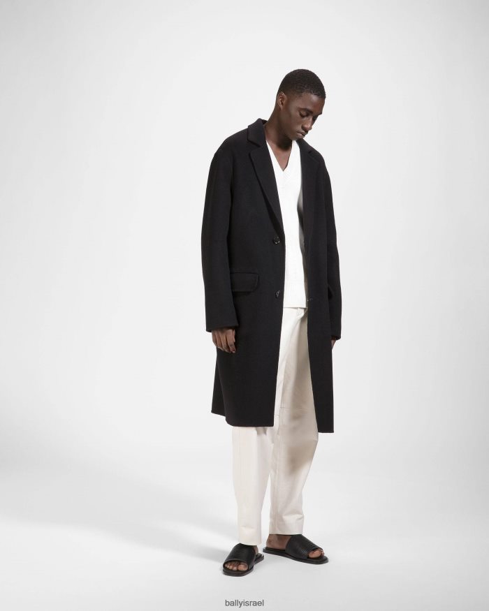 שָׁחוֹר Bally סנדלי עור sabian גברים הַנעָלָה AS12D922