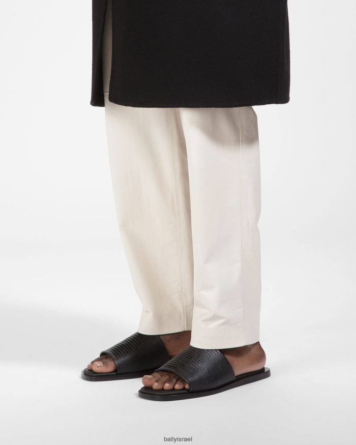 שָׁחוֹר Bally סנדלי עור sabian גברים הַנעָלָה AS12D922