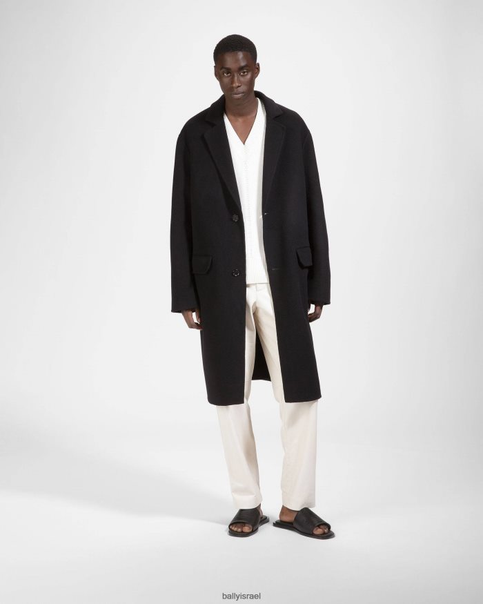 שָׁחוֹר Bally סנדלי עור sabian גברים הַנעָלָה AS12D922