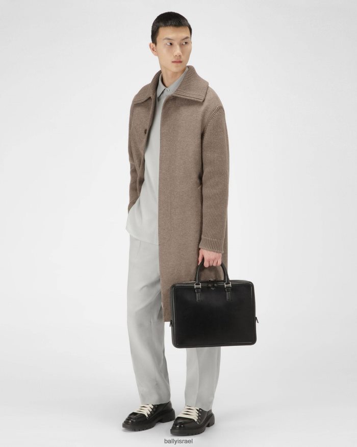 שָׁחוֹר Bally תיק עסקים מעור sergy גברים אביזרים AS12D924