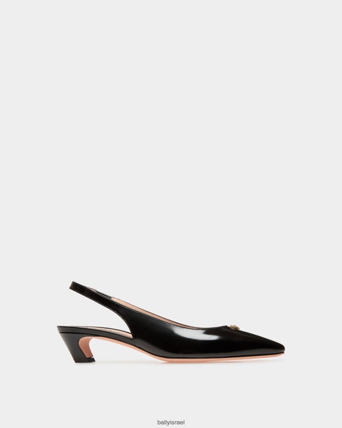 שָׁחוֹר Bally עור slingback משאבת sylt נשים הַנעָלָה AS12D173