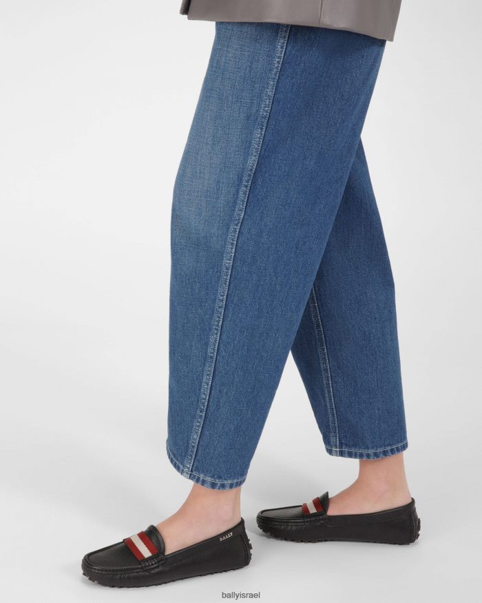 שָׁחוֹר Bally w נהגים מעור נשים הַנעָלָה AS12D653