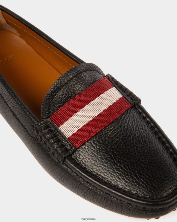 שָׁחוֹר Bally w נהגים מעור נשים הַנעָלָה AS12D653