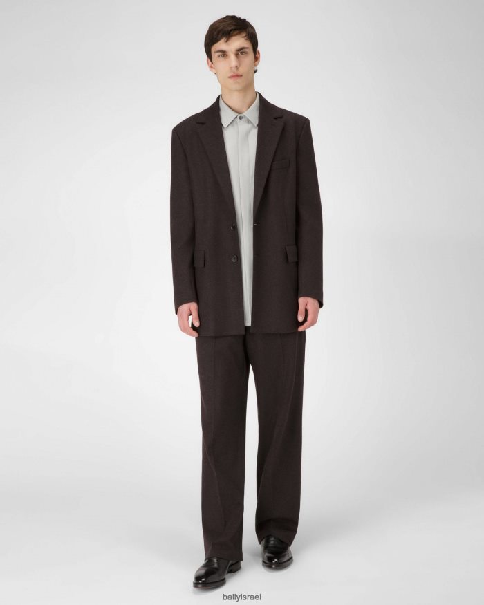 שָׁחוֹר Bally נעלי אוקספורד מעור סקניו גברים הַנעָלָה AS12D267