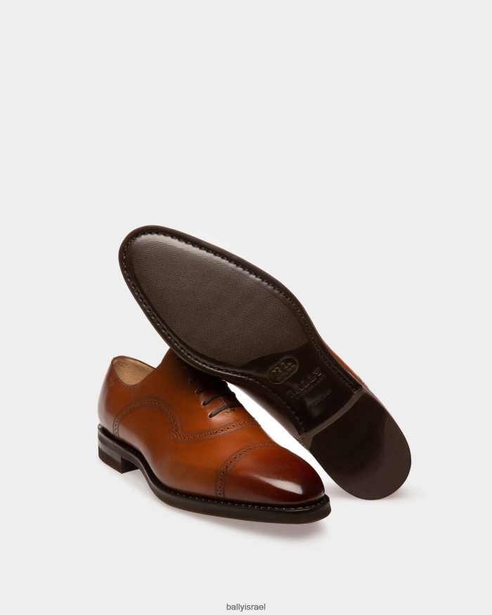 חום Bally נעלי אוקספורד מעור סקוטי גברים הַנעָלָה AS12D314