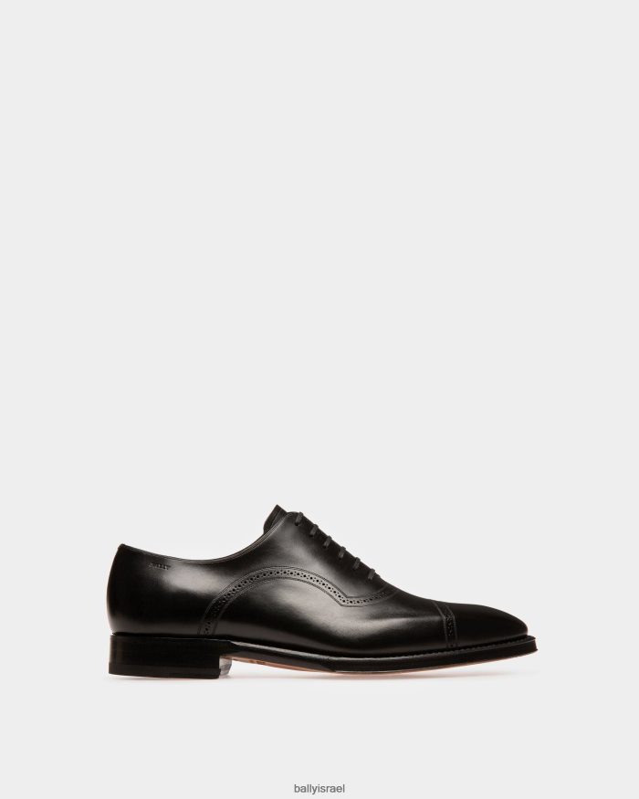 שָׁחוֹר Bally נעל שרוכים מעור סקניו אוקספורד גברים הַנעָלָה AS12D318