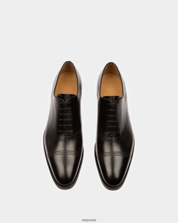 שָׁחוֹר Bally נעל שרוכים מעור סקניו אוקספורד גברים הַנעָלָה AS12D318