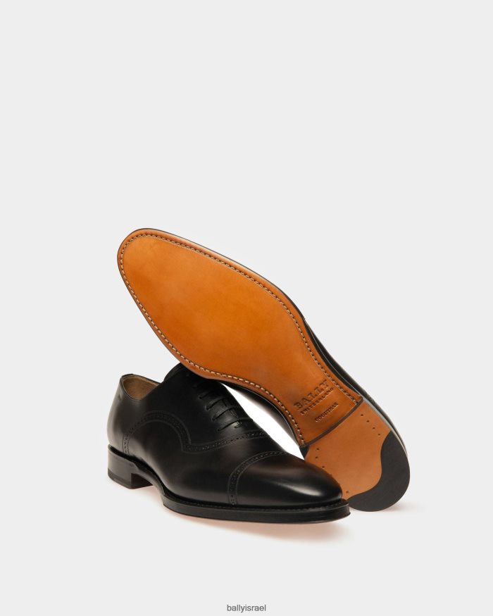 שָׁחוֹר Bally נעל שרוכים מעור סקניו אוקספורד גברים הַנעָלָה AS12D318