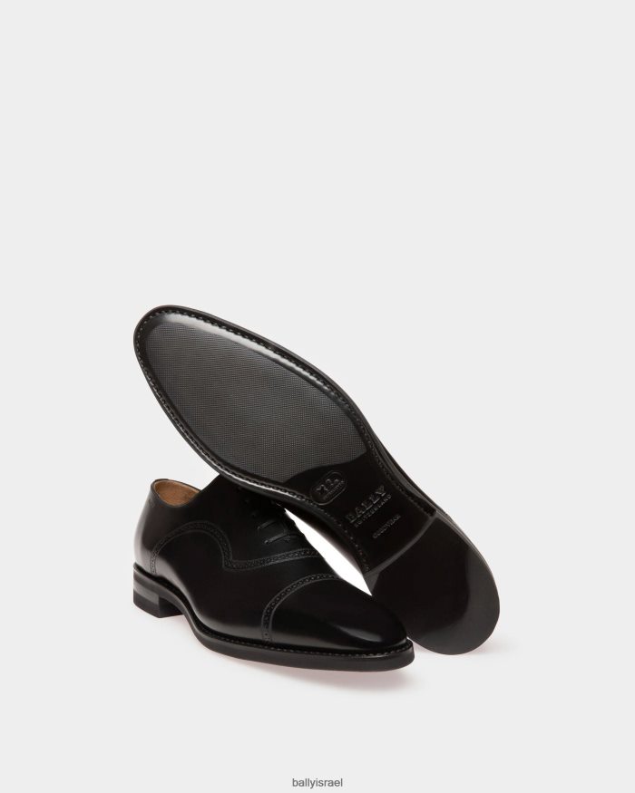 שָׁחוֹר Bally נעל שרוכי אוקספורד מעור סקוטי גברים הַנעָלָה AS12D319