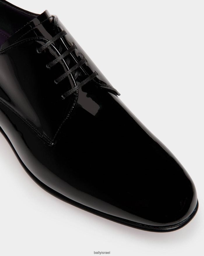 שָׁחוֹר Bally סוויס דרבי עור פטנט גברים הַנעָלָה AS12D343