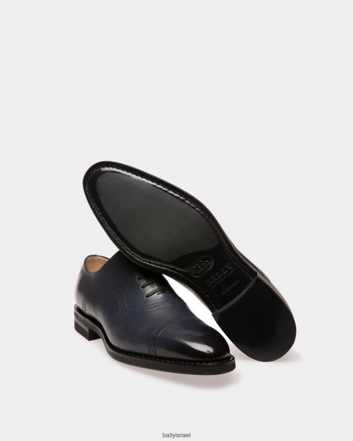 כְּחוֹל Bally נעלי אוקספורד מעור סקוטי גברים הַנעָלָה AS12D899